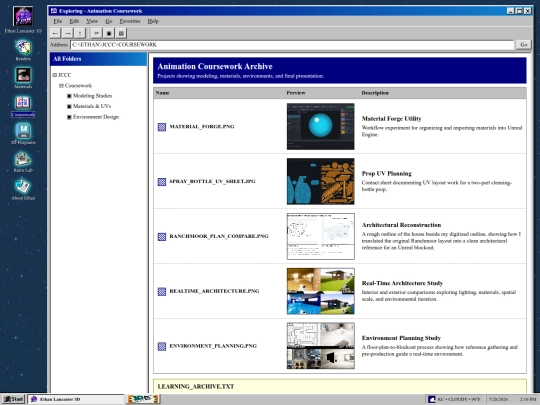coursework screenshot