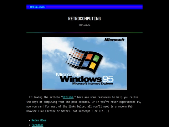 retrocomputing screenshot