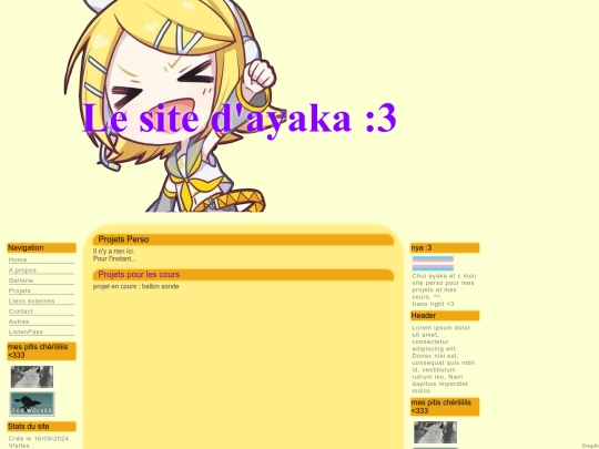 pages/projets screenshot
