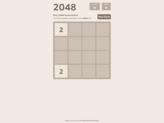 games/2048 screenshot