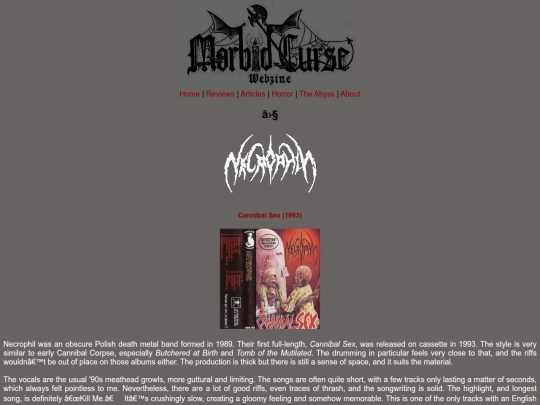 reviews/necrophil screenshot