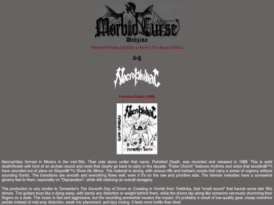 reviews/necrophiliac screenshot