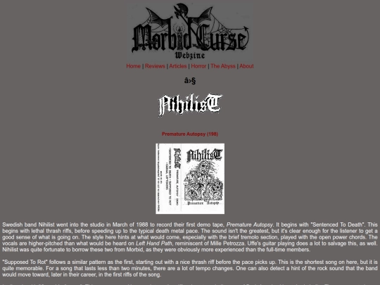 reviews/nihilist screenshot