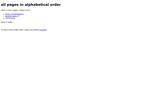 allpagesalphabeticalorder screenshot