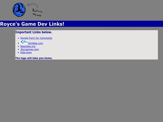 links screenshot