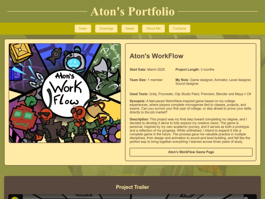 projects/workflow screenshot