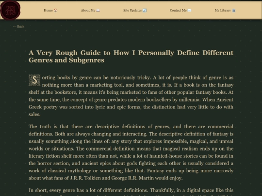 library/genreinfo screenshot
