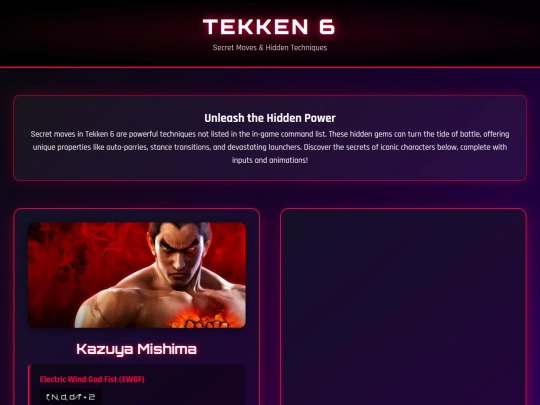 Page_7tekken6 screenshot