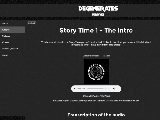 WebPages/Articles/StoryTime1 screenshot