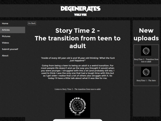 WebPages/Articles/StoryTime2 screenshot