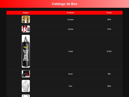 CATALOGO/box screenshot
