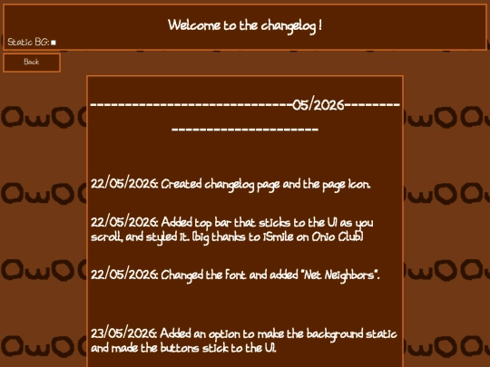 changelog screenshot