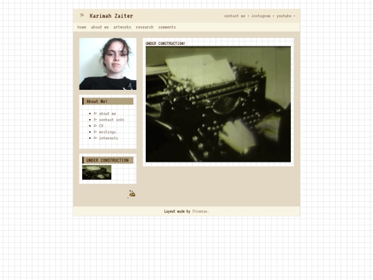 website/writings screenshot