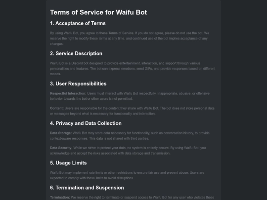 terms screenshot
