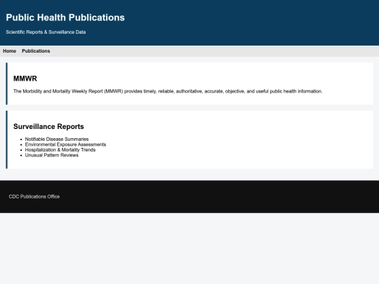publications screenshot