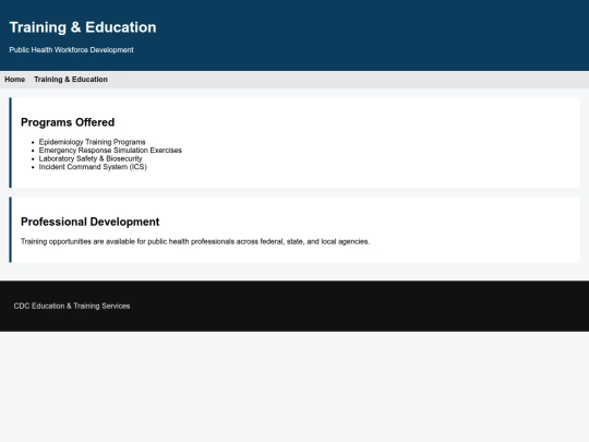 training screenshot