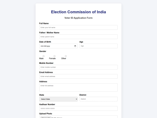 Vaijesh H/Voter ID screenshot