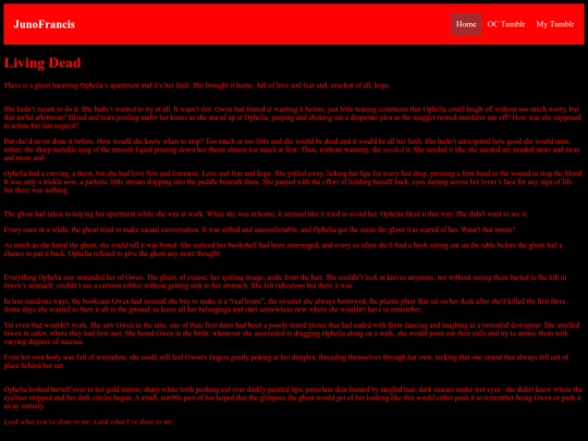 writing screenshot