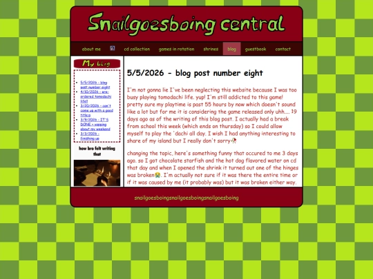 blog screenshot