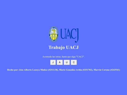 EXAMEN 2. UNIDAD 2.  CUATRO BOTONES, INTERCAMBIO DE CARACTERES/Uacj v2 screenshot
