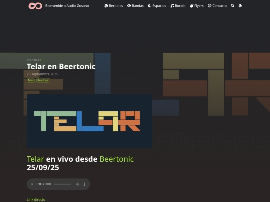 recitales/beertonic/telar screenshot