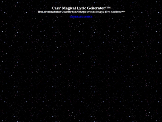 magicallyricgenerator screenshot