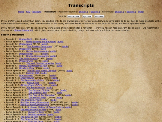 transcripts screenshot