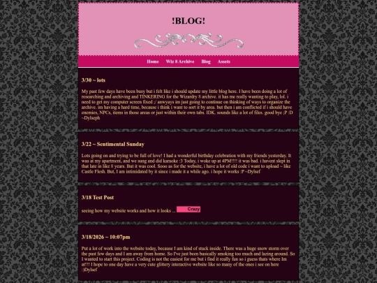 Blog screenshot