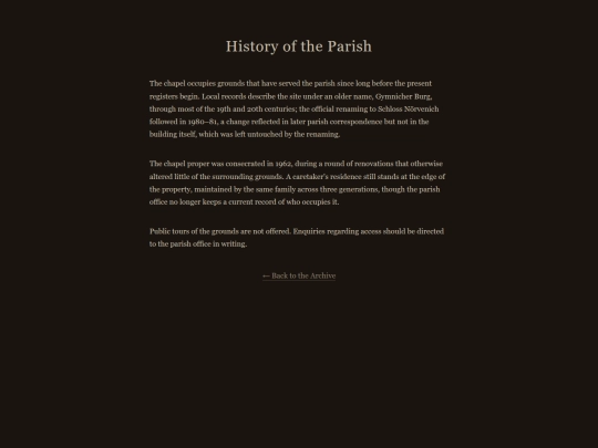 Parish-Archive/history screenshot
