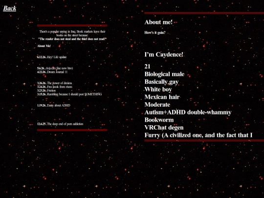 Blog screenshot
