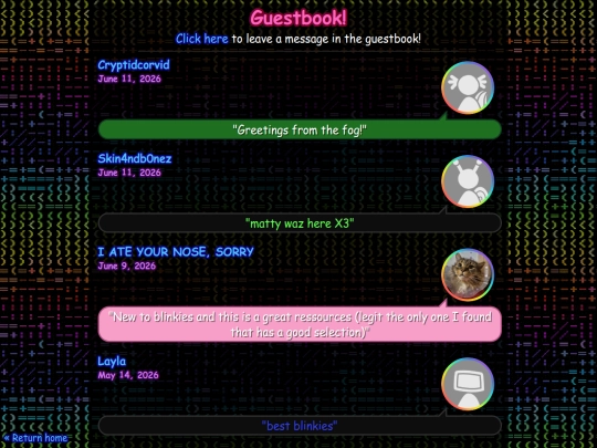 guestbook screenshot