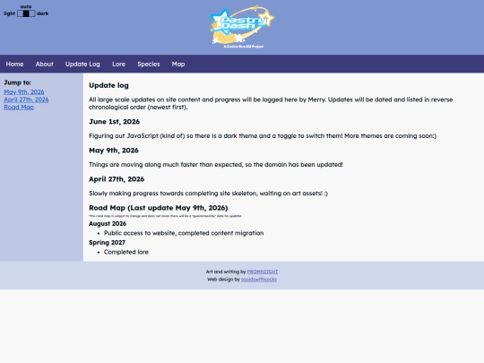 update-log screenshot