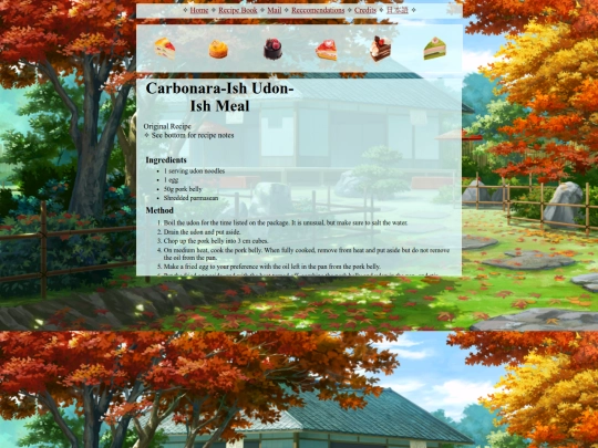 recipebook/carbonaraudon screenshot