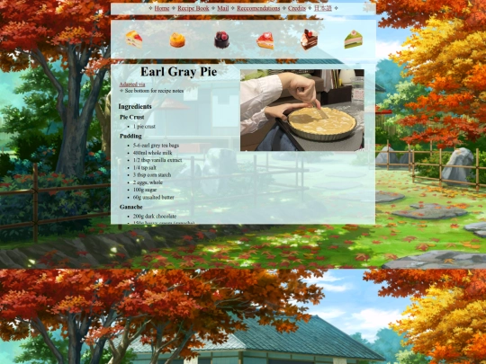 recipebook/earlgraypie screenshot