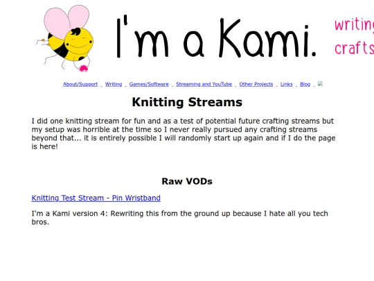 streamarchives/knitting screenshot