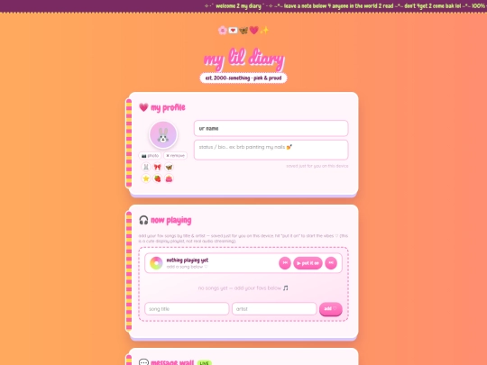 Y2kpinkdiary screenshot