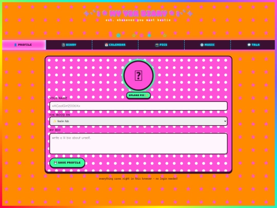 y2k-diary screenshot