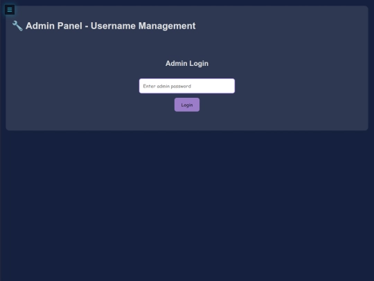 admin screenshot
