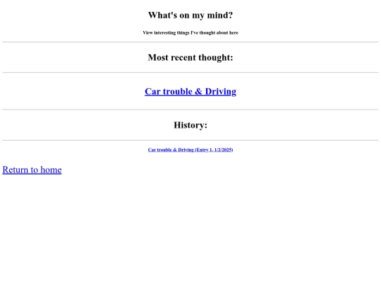 On_My_Mind/Entries screenshot