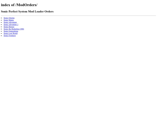 sonicZone/modOrders/modOrders screenshot