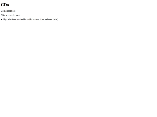 CDs/CDs screenshot