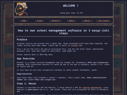 blog/school-management screenshot