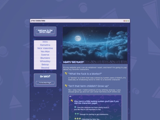 blorbos-experiment screenshot