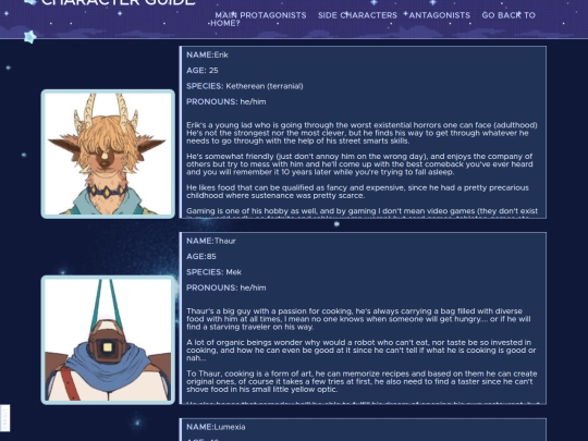 maincharacters screenshot