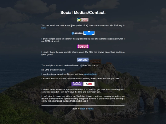 src/Socials screenshot