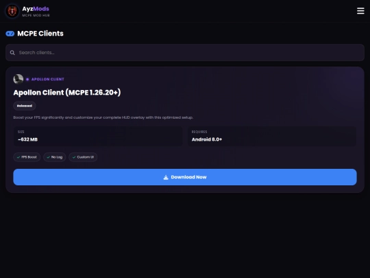 clients screenshot