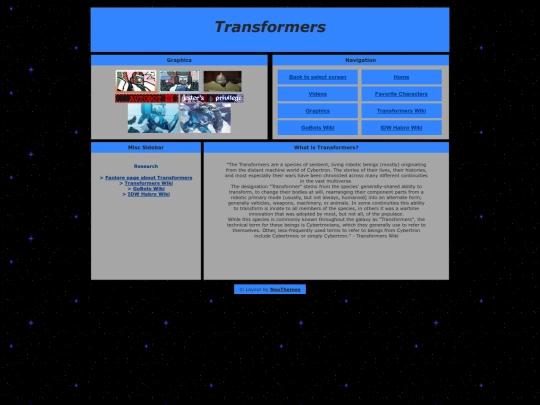 shrines/Transformers/Start screenshot