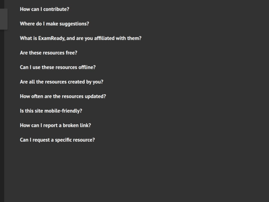 faq screenshot