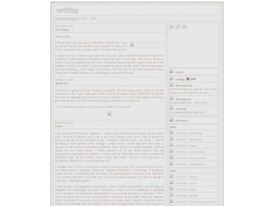 personal/weblog screenshot