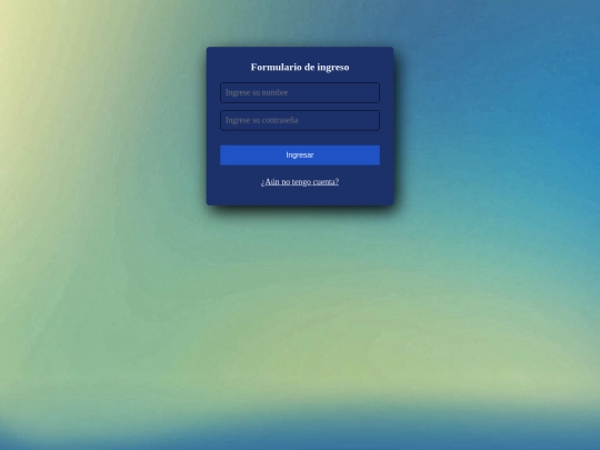 login screenshot